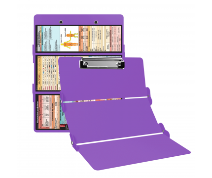 WhiteCoat Clipboard® Trifold - Lilac Flight Medic Edition